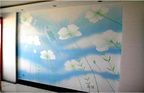 留坝画墙绘怎么画好白云的蓬松感?