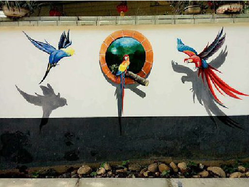 留坝视觉错位-3D墙绘设计