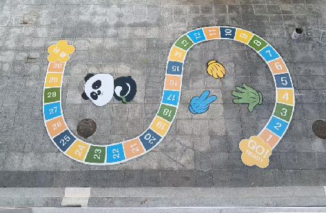 留坝地面游戏彩绘