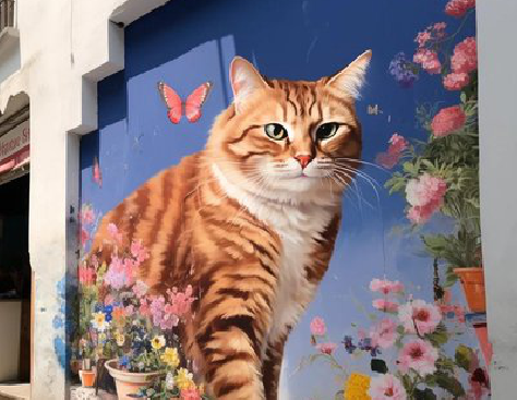 留坝自己绘制有个性的手绘墙