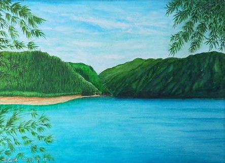 留坝在墙绘中，如何绘画绿水青山？